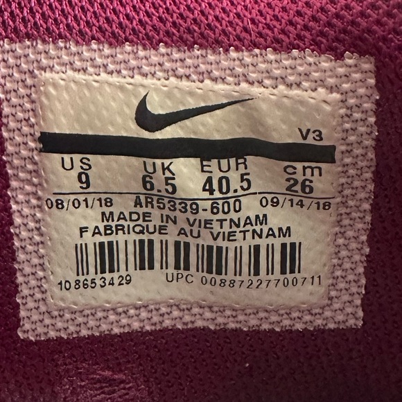 NIKE True Berry Air Force 1 AF1 Safe Low. Colour is a Fuchsia pink - Picture 2 of 6